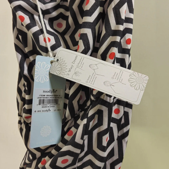 Mud Pie Leighton Maxi 3 Way Dress Geometric Design Size Small NWT - Picture 5 of 9